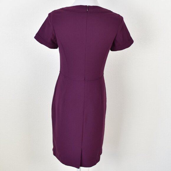Pendleton Short Sleeve Sheath Dress Purple - 4P - Picture 5 of 10